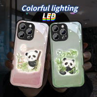 มก. สวิตช์อัปเกรดใหม่ไฟ LED แก้วสแปร์พาร์ทสำหรับ iPhone เคสโทรศัพท์15pro 15Ultra 14Promax 14Plus 13 13Pro 13Promax 12ProMax 11สำหรับเคสโทรศัพท์ไอโฟน7Plus 8Plus XR XS X XSMAX 11ProMax 11pro 12 12pro 7 8แพนด้าไม้ไผ่ฤดูร้อน