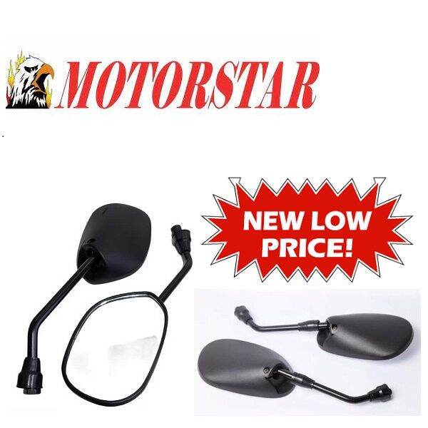 Motorstar Sapphire Big Side Mirror Motorcycle Stock Type (black) Cod 