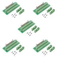 ☏卍♈ 5X IDC40P 40Pin Connector Strip Breakout Board Terminal Block Plug PLC Interface With Bracket For PLC DIN Rail Mount