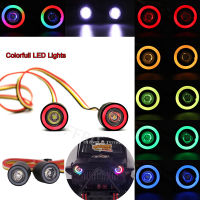 Multiple Colour Colorful Angel Eye Lamp RGB LED Lights 17MM Universal LED Lights Headlight for 110 RC Rock Crawler Axial SCX10