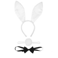 Tail Headwear Bowtie Accessories Ears Cosplay Hoop Kawaii Headbands Set Cute