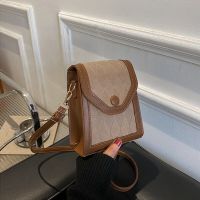 Women Vintage Small Shoulder Bag Flap Handbags PU Leather Plaid Design Crossbody Bag Ladies Trend Square Mini Clutch Phone Purse