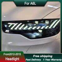 ไฟหน้ารถสำหรับ Audi A6L 2012-2015อัพเกรดเป็นไฟท้าย LED A7ดีไซน์ใหม่ LED ไฟฉายคาดศีรษะ DRL ไฟฉายคาดศีรษะไฟหน้าประกอบ