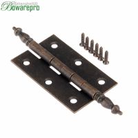 ☏✆ bowarepro 127x76mm Antique Bronze Crown Head Hinge 6 Holes Jewelry Gift Box Decorative Hinge for Cabinet Furniture Accessoriesx1