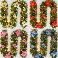 Door Hanging Ornament Holiday Party Supplies Rattan Wreath Ornament Christmas Tree Decoration With Lights Christmas Wreath Decoration