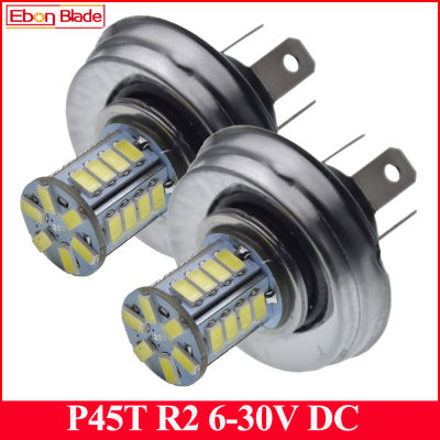 2 X R2 P45t LED Motorbike Moto Scooter Moped Headlight Bulb HiLo Beam White 6000K 6V 12V DC For Beetle Citroen 2CV Bug Wartburg