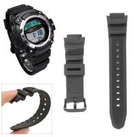 ▽❒ สำหรับนาฬิกา casio Watchband ยางซิลิโคน casio AE-1200 W-S200H เปลี่ยนนาฬิกาข้อมืออิเล็กทรอนิกส์กีฬานาฬิกาสายรัด