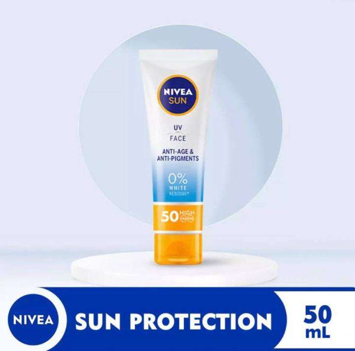 Nivea Sun SPF50 UV Face Q10 Anti-Age & Anti-Pigment Facial Cream 50ml ...