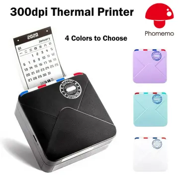 Phomemo 4 Portable Mobile Printer 300dpi Bluetooth Thermal Printer,  Support 2/3/4 inch Printing Width, Compatible with iOS+Android, Ideal for  Documents, Notes, Label, Sticker 
