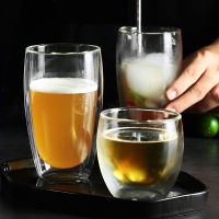 แก้ว2ชั้น แก้วน้ำ แก้วกาแฟ Double Wall glass กันความร้อน ใส่น้ำร้อนเย็นได้