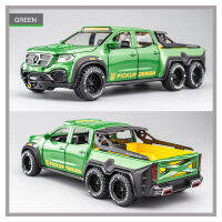 LEO 1:28Benz X-Class EXY 6X6 Sound &amp; Light Effect 6 Doorsสามารถเปิดได้Diecast Alloyโมเดลรถยนต์ของเล่นสำหรับเด็กผู้ชายของเล่นสำหรับรถเด็กสำหรับรถเด็กของเล่นราคาถูกTH