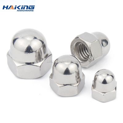【CC】 1/10pcs M4 M5 M12 M14 M16 304 A2-70 Hexagon Short Low Thin Cap Acorn Cover DIN917