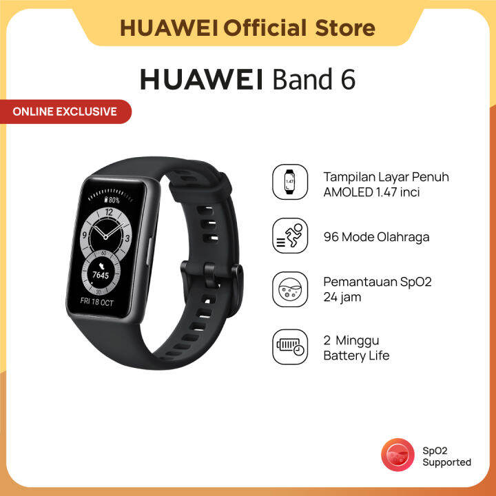 HUAWEI Band 6 Smartband - Graphite Black | Lazada Indonesia