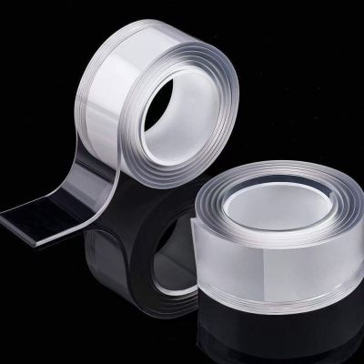 1M/3/5M 1mm Tape Sided Transparent NoTrace Reusable Adhesive Cleanable gekkotape