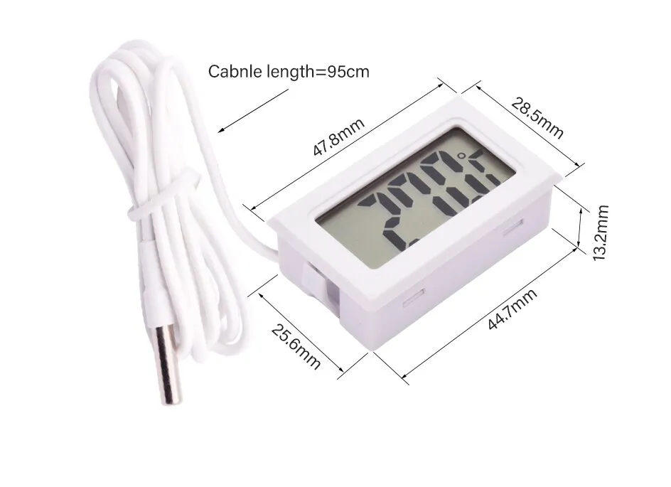 Mini LCD Digital Thermometer Hygrometer Gauge Tester Probe Incubator  Aquarium Temperature Humidity Meter Sensor Detector