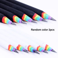 2PCS Rainbow Pencil HB Pencil Black and White Suit Creative Personality Student