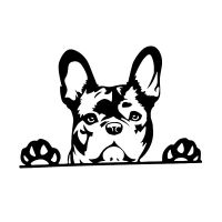 【LZ】♛  Creative Paws Up French Bulldog Etiqueta do carro Frenchie Bully Dog Automóveis Acessórios Exterior Decalques de vinil para Toyota Honda VW