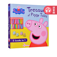 Pink pig girl English version Peppa Pig piggy English original Treasury of Piggy Tales 6 1 book story book picture star big star series children enlightenment night picture book