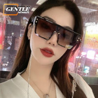 (GENTLE MOSCOT) UV Protection Square One-Piece Sunglasses Western Personality Big Frame Shades For Women/Men