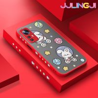 Jlingji เคสสำหรับ Xiaomi 12 Pro 5G 12 Lite เคสแฟชั่นกระต่ายพื้นที่บางมีน้ำค้างแข็งโปร่งใสแข็งขอบสี่เหลี่ยมกันกระแทกปลอกซิลิโคนคลุมทั้งหมดป้องกัน Softcase