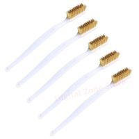 ✶ 5Pcs Nozzle Cleaner Tool Copper Wire Toothbrush Copper Brush Hand Hot Bed Cleaning Block Parts for 3D Printer