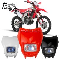 ไฟฉายคาดศีรษะไฟหน้ารถแข่งรถเอนโดโร่เรดโมโตสำหรับฮอนด้า CRF150 CRF250 CRF450 R X RX L ยามาฮ่าคาวาซากิ