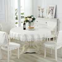 Round Tablecloth Pastoral Table Cover Embroidery Dining Table Cloths Turntable Folding Home Lace Flower House Towel Chair Cover