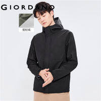 Giordanoผู้ชาย เสื้อแจ็คเก็ตผ้าฟลีซหลายกระเป๋าเคลือบลามิเนต Free Shipping 01072673TH