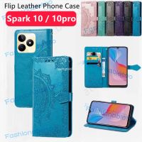 เคสด้านหลังกันกระแทกสำหรับ Tecno Spark 10 Pro 10 C 10C 10pro Spark10 Pro Spark10C Spark10pro 4G 5G หนังเคสโทรศัพท์กระเป๋าสตางค์แบบแม่เหล็ก