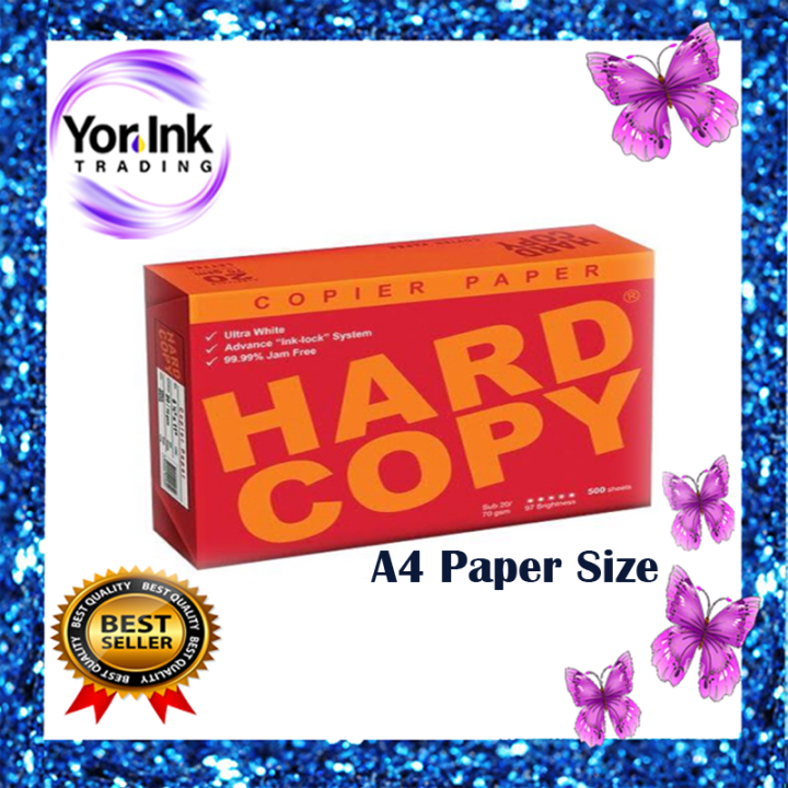 Hard Copy Bond Paper (A4 size) Subs 20 70gsm 500 sheets Lazada PH