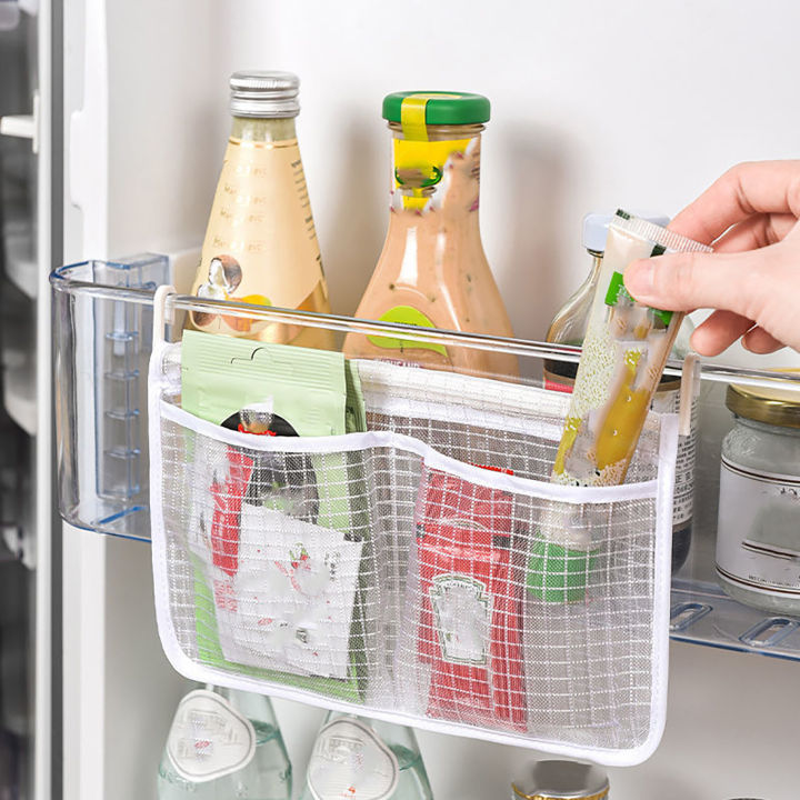 ถังขยะในครัวถุง-pp-แบบสองช่องถุงที่จัดเก็บในตู้เย็นสำหรับหลายรายการ