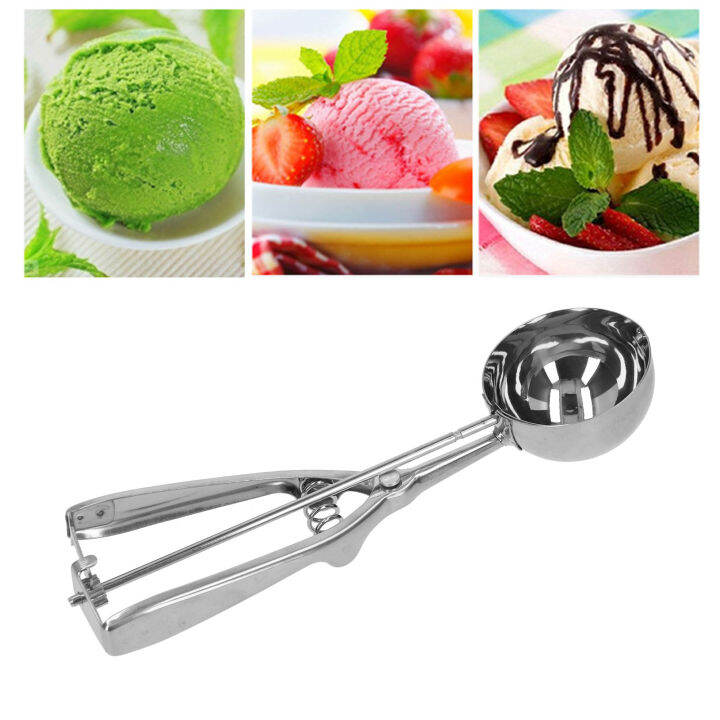 ช้อนไอศครีมสแตนเลส ที่ตักไอศครีมอเนกประสงค์ Melon Baller Kitchen Tool