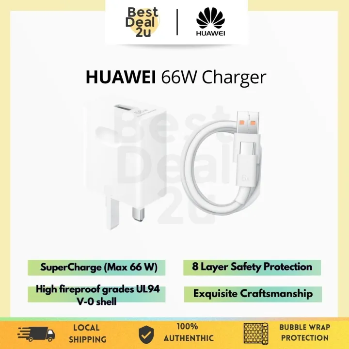 HUAWEI SuperCharge Wall Charger (Max 66 W) Lazada