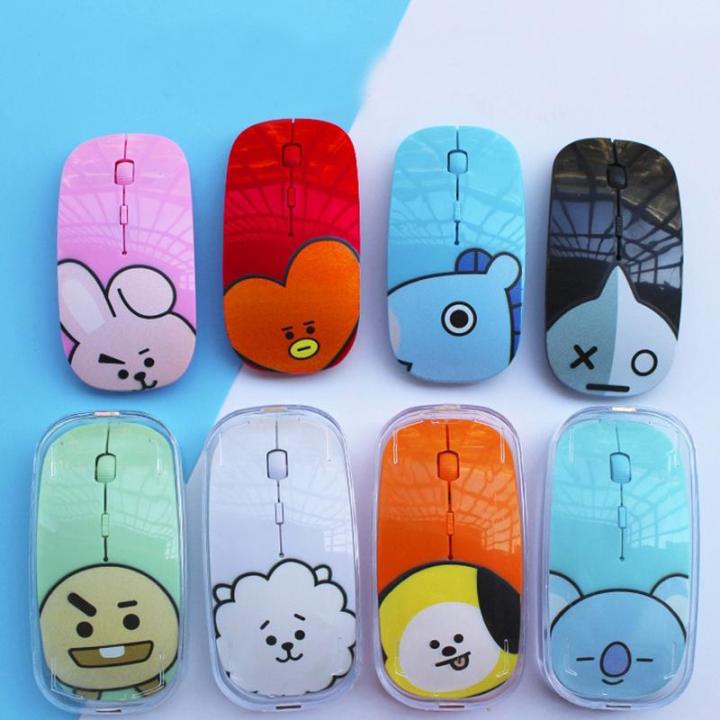 BTS BT21 Game Mouse Wireless Cute Cartoon Gaming Mouse Notebook Desktop  Computer Mouse Laptop Office Mute Mouse | Lazada