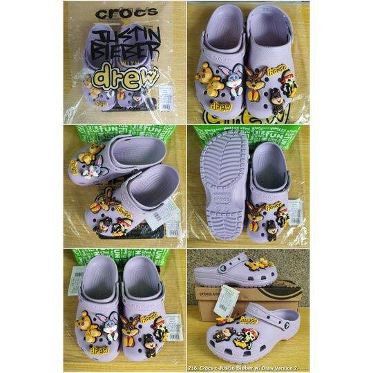 【Ready Stock】 ONHAND Authentic 216. Crocs x Justin Bieber with Drew