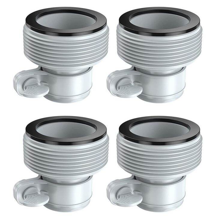 4PCS Pool Hose Adapter 1.25 Inch to 1.5 Inch Type B Hose Adapter Clamp