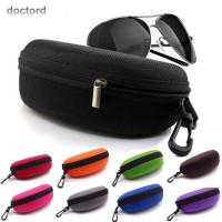 DOCTORD เคสป้องกันแว่นตาแบบพกพาหลากสีพร้อมตะขอกล่องเก็บแว่นตากล่องเก็บแว่นตากล่องใส่แว่นกันแดดกระเป๋าเคสแข็งทรงเปลือกหอย