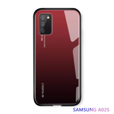 ส่งจากกรุงเทพ เก็บเงินปลายทาง Fashion Case Samsung Galaxy A02S เคสซัมซุง สำหรับ Samsung galaxy A02S เคสกระจกสองสี เคสเงาไล่สี ขอบนิ่ม TPU CASE สินค้าใหม่ Samsung A02s Case