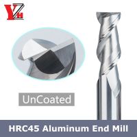 YZH HRC45 อลูมิเนียม End Mill CNC 2 ขลุ่ยคาร์ไบด์มิลลิ่งคัตเตอร์เครื่องมือ 1 ถึง 20 มม. สําหรับทองแดงอลูมิเนียม