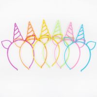 6pcs Unicorn Decoration Headband Birthday Decorations Kids Baby Shower Favors Festive Supplies