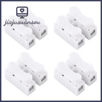 JIAJUSUANSOU 100ชิ้น2A 220V ตัวเชื่อมต่อแบบมีสาย CH2สีขาวสายไฟสปริงโคมไฟตัวเชื่อมต่อแบบมีสายเชื่อมต่อ2ขาแถบไฟ LED ตัวหนีบสายเคเบิ้ล