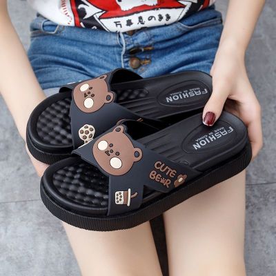 【July】 2023 new slippers womens outerwear summer fashion Korean version of ins net infrared all-match thick-soled soft-soled shoes