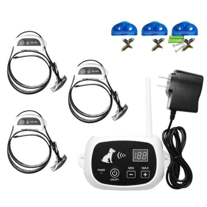 Rechargeable Waterproof Wireless Dog Fence 1/2/3 Progressive Warning