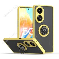 For OPPO Reno8 T 4G 6.43 Case Camouflage Magnetic Car Holder Ring Shockproof Armor Phone ON Reno8T CPH2481 Original Back Cover