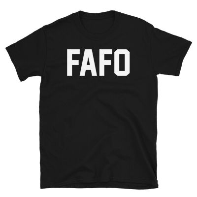 Fafo F**K เสื้อยืดลําลองสําหรับผู้ใหญ่แขนสั้นคอกลมพิมพ์ลาย Find Out Humor Retro  UKTX