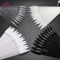 【CW】 40pcs Stiletto Swatches Sticks Gel Display Board shaped False Tips Color Card Detachable Practice Stick