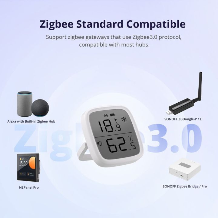 สำหรับเซ็นเซอร์ความชื้น-zigbee3-0เซ็นเซอร์ความชื้น-snzb-02d-แอลซีดี2ชิ้นสำหรับ-sonoff-ใหม่