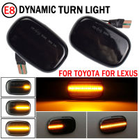 LED แบบไดนามิกด้านข้าง Marker ไฟเลี้ยวสำหรับ Toyota Avensis Verso Carina Celina Corolla Camry Caldina Harrier Hilux IPSUM