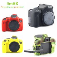 Silicone Armor Skin Case Body Cover Protector DSLR Camera Bag For Canon EOS 750D Rebel T6i