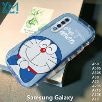 YiMia เคสโทรศัพท์การ์ตูนน่ารักแฟชั่นลายโดราเอมอน Hello Kitty Pacha Dog โปร่งใสสำหรับ Samsung Galaxy A50 A50S A30S A30 A20 A20S A21S A10S A10เคส HP TPU นิ่มกันกระแทกฝาหลัง